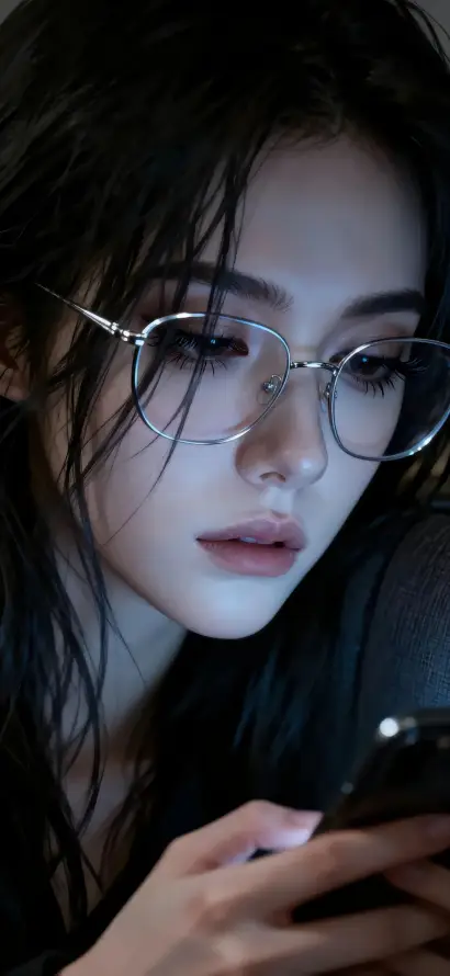 4k女生壁纸 - 御姐 - 眼镜 - 精致「哲风壁纸」
