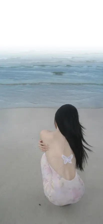 4k大海壁纸 - 沙滩 - 海边 - 背影「哲风壁纸」