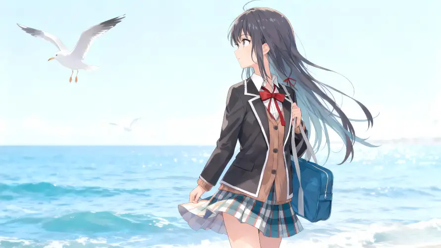 4k校服壁纸 - 海边 - 海鸥 - 蓝天「哲风壁纸」 4k校服壁纸 - 海边 - 海鸥 - 蓝天「哲风壁纸」