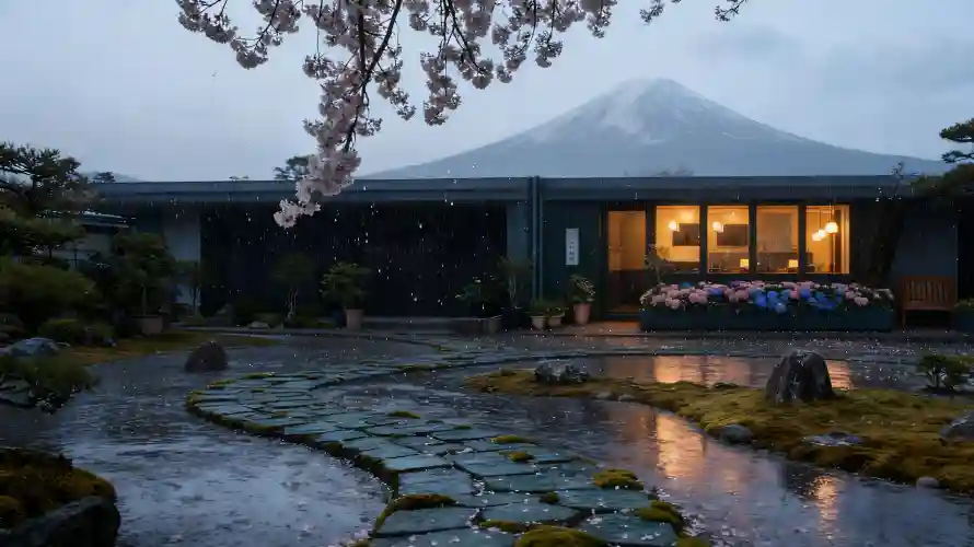 4k庭院壁纸 - 暖灯 - 樱花 - 雨夜「哲风壁纸」 4k庭院壁纸 - 暖灯 - 樱花 - 雨夜「哲风壁纸」