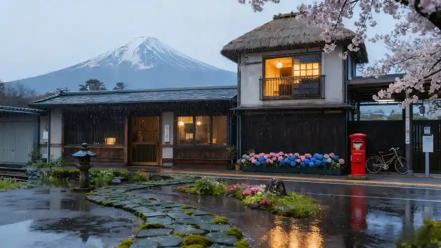 4k暖灯壁纸 - 樱花 - 石径 - 富士山「哲风壁纸」 4k暖灯壁纸 - 樱花 - 石径 - 富士山「哲风壁纸」