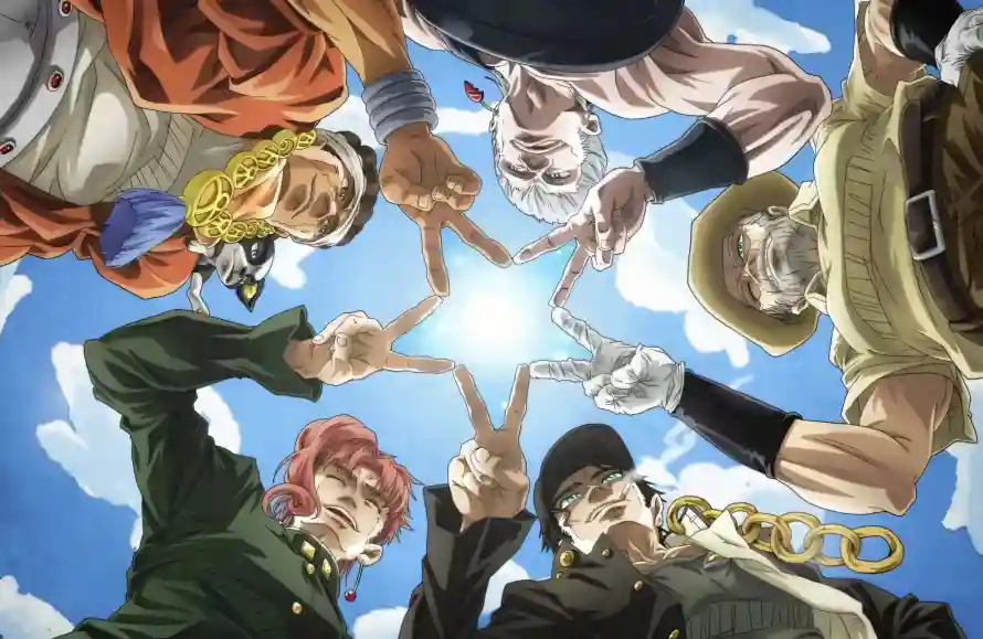 4k手势壁纸 - 蓝天 - JOJO - 动漫角色「哲风壁纸」