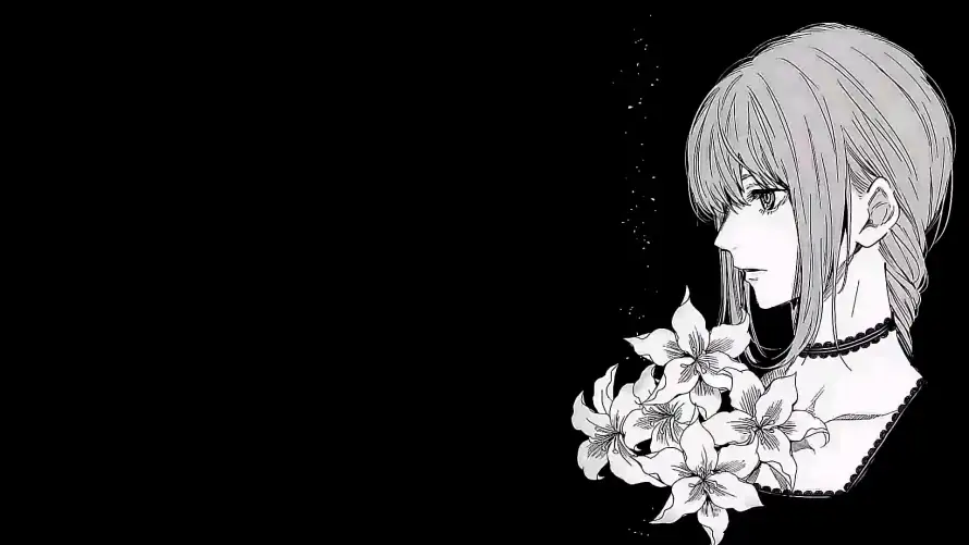2k忧郁壁纸-动漫少女 - 百合-黑色背景壁纸推荐「哲风壁纸」