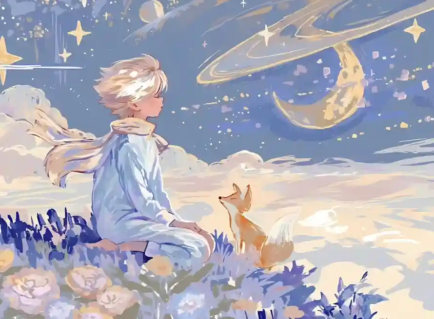4k手绘壁纸 - 星空 - 月亮 - 狐狸「哲风壁纸」 4k手绘壁纸 - 星空 - 月亮 - 狐狸「哲风壁纸」