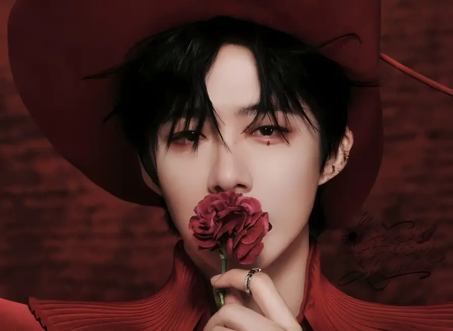 4k刘宇宁壁纸 - 红玫瑰 - 时尚写真 - 明星写真「哲风壁纸」