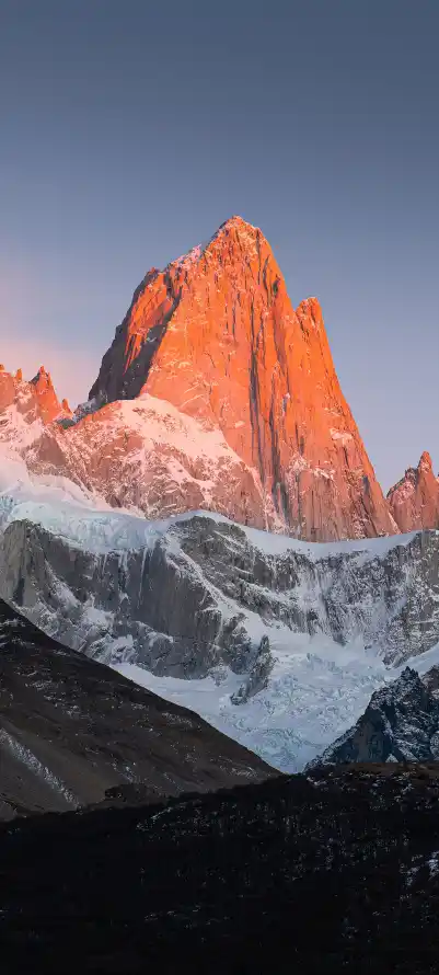 4k夕阳壁纸 - 山峰 - 晚霞 - 雪山「哲风壁纸」