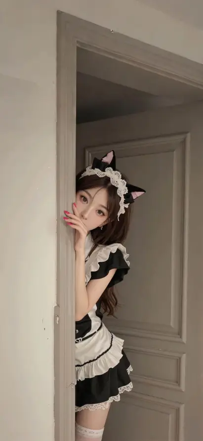 4k可爱壁纸 - 黑丝 - 室内场景 - 手机壁纸「哲风壁纸」