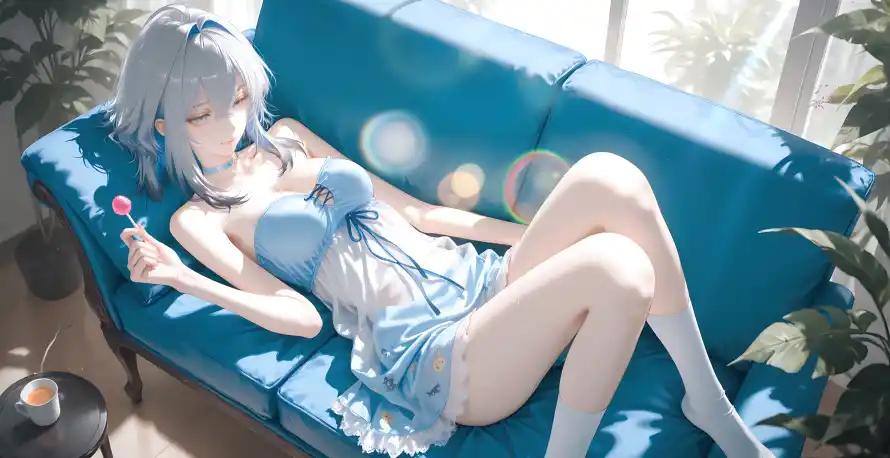 4k休闲壁纸-棒棒糖和植物-嘉贝丽娜免费下载「哲风壁纸」