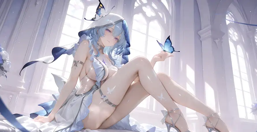 4k蓝发壁纸 - 蝴蝶 - 鸣潮 - 守岸人「哲风壁纸」 4k蓝发壁纸 - 蝴蝶 - 鸣潮 - 守岸人「哲风壁纸」