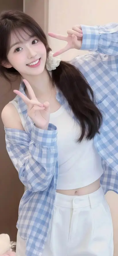 4k室内壁纸 - 比耶 - 甜美 - 手机壁纸「哲风壁纸」