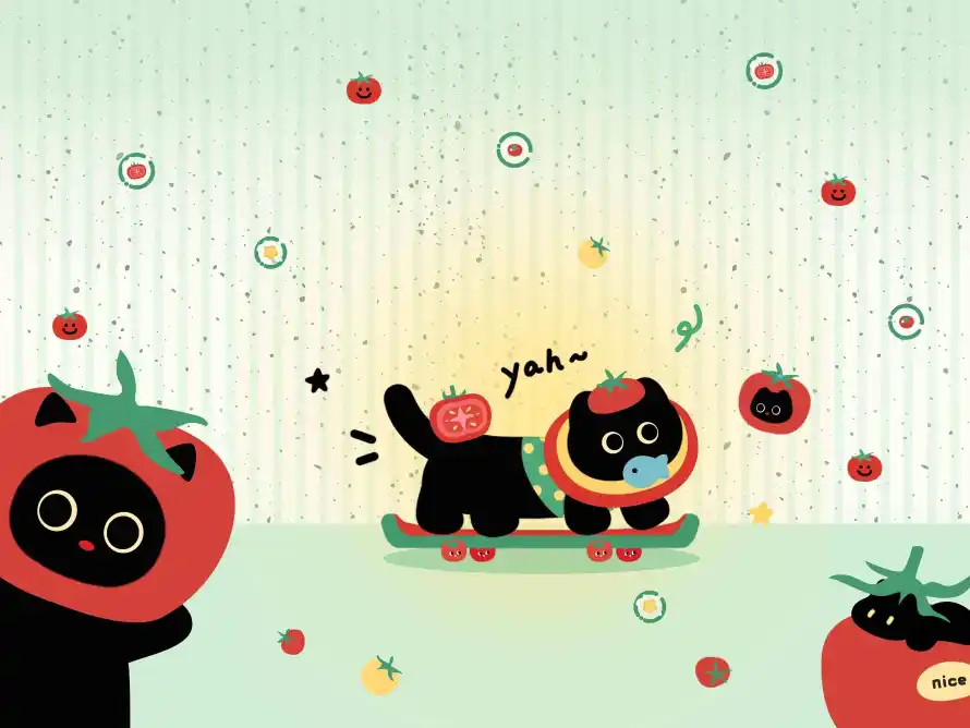 4k卡通壁纸 - 可爱 - 滑板 - 番茄「哲风壁纸」 4k卡通壁纸 - 可爱 - 滑板 - 番茄「哲风壁纸」