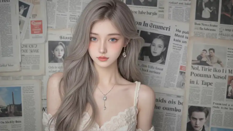 4k美女壁纸 - 报纸墙 - 热门壁纸 - wallpaper「哲风壁纸」