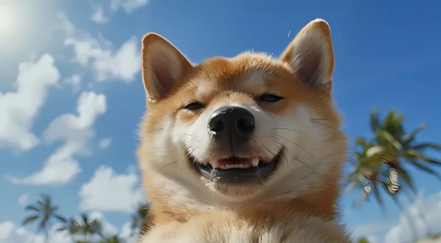 4k柴犬壁纸 - 蓝天 - 萌宠 - 笑容「哲风壁纸」