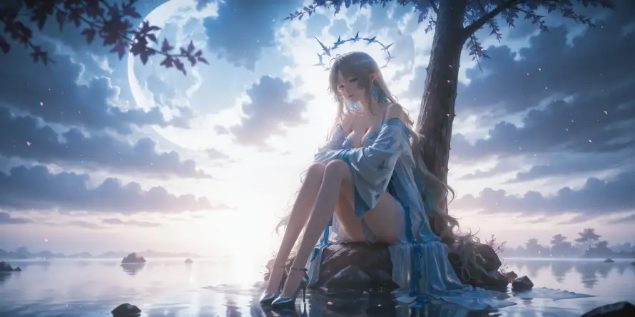 4k星空壁纸 - 湖边 - 蓝裙 - 鸣潮「哲风壁纸」 4k星空壁纸 - 湖边 - 蓝裙 - 鸣潮「哲风壁纸」