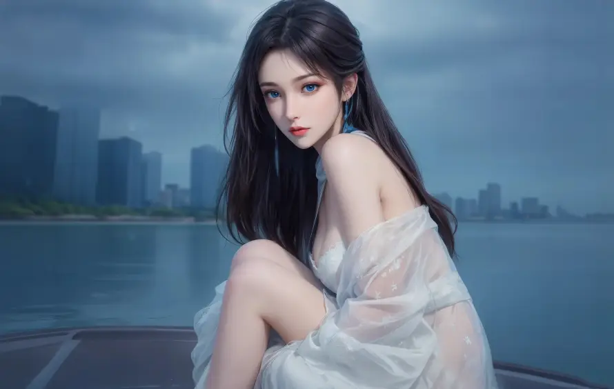 4k云韵壁纸 - 国漫 - 水边 - 美女「哲风壁纸」