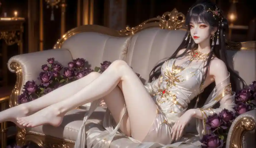 14k古风壁纸-白月蓉与华丽服饰-室内场景「哲风壁纸」