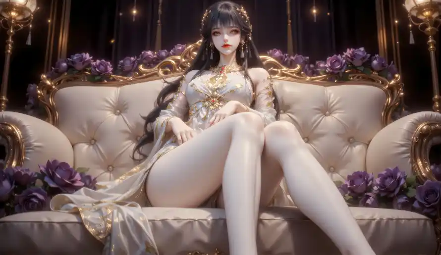 14k迷人壁纸-白月蓉和华丽服饰-古风服饰「哲风壁纸」