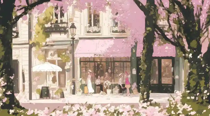 4k店铺壁纸 - 插画 - 春日 - 樱花「哲风壁纸」