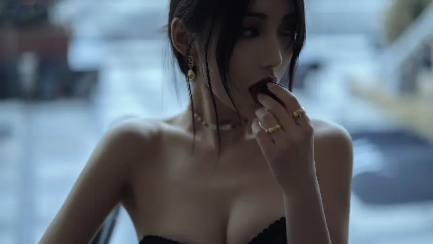 8k性感壁纸-黑色和美女-免费下载「哲风壁纸」