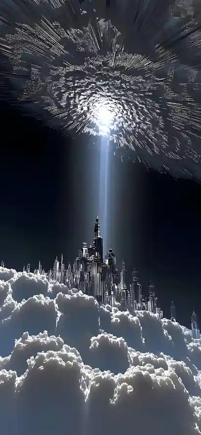 4k云城壁纸 - 云层 - 光境 - 光束「哲风壁纸」