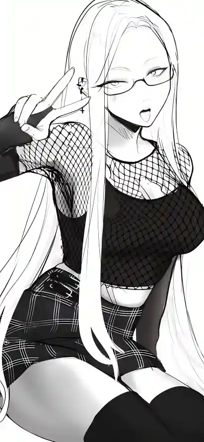 4k动漫壁纸 - 少女 - 眼镜 - 短裤「哲风壁纸」