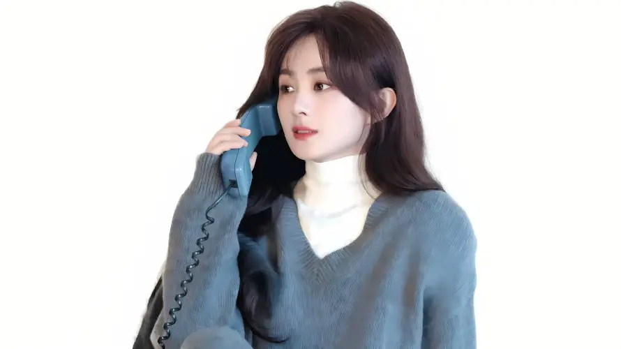 4k慵懒风壁纸 - 赵丽颖 - 休闲穿搭 - 白色高领「哲风壁纸」