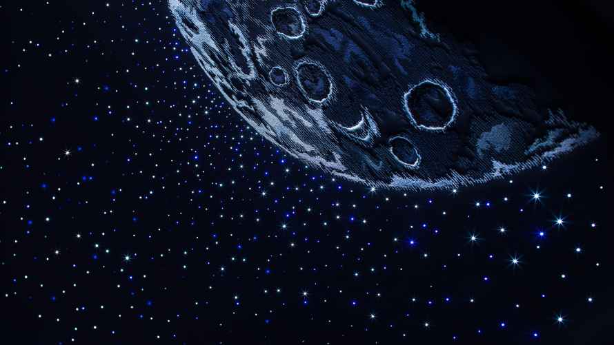 4k卫星壁纸 - 插图 - 星星 - 月亮「哲风壁纸」