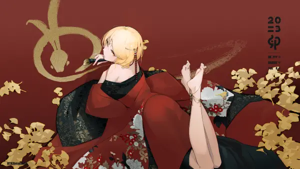 4k树叶壁纸 - 脚 - 汉服 - 肩膀「哲风壁纸」