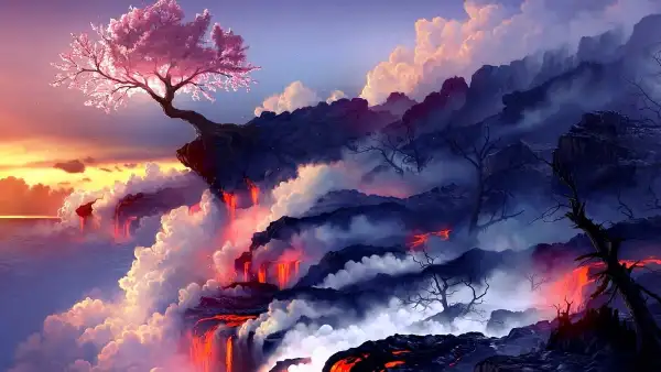 4k景观壁纸 - 云 - 树 - 樱花「哲风壁纸」