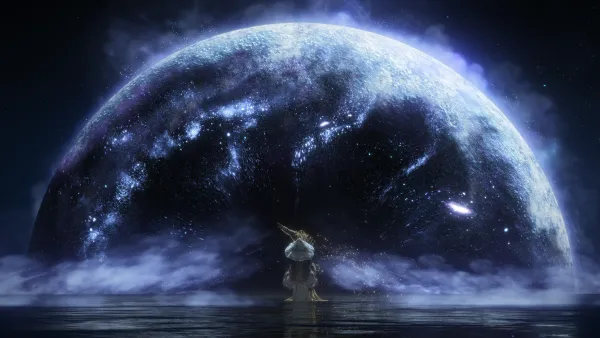 4k反射壁纸 - 水 - 星星 - 月亮「哲风壁纸」