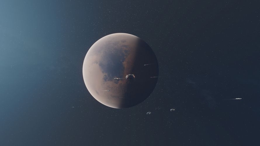 4k星星壁纸 - 空间 - 行星 - 飞船「哲风壁纸」