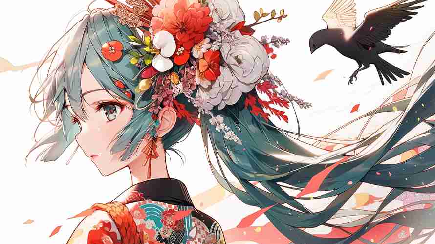 3k动物壁纸-双马尾 - 掠夺-初音未来壁纸推荐「哲风壁纸」