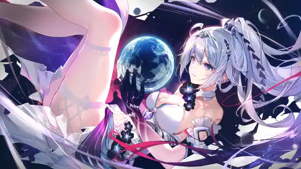4k星眼壁纸-艺术品 - 月亮-动漫女孩壁纸分享「哲风壁纸」