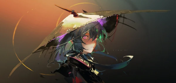 4k喇叭壁纸 - 草帽 - 动漫女孩 - 明日方舟「哲风壁纸」