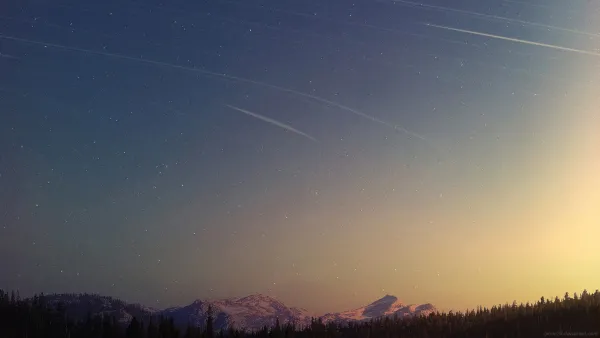 4k天空壁纸 - 山 - 星星 - 景观「哲风壁纸」