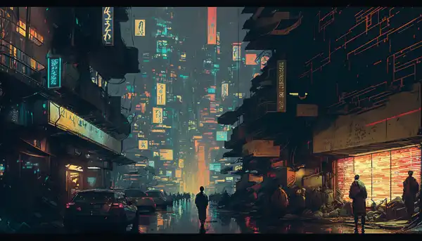 4k人们壁纸 - 车 - 城市 - 插图「哲风壁纸」