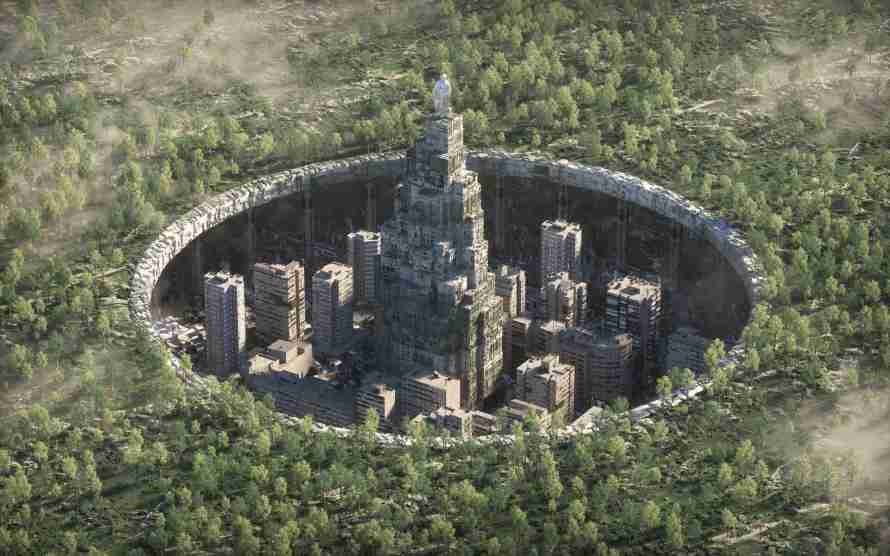 4k城市壁纸 - 树 - 插图 - 结构「哲风壁纸」
