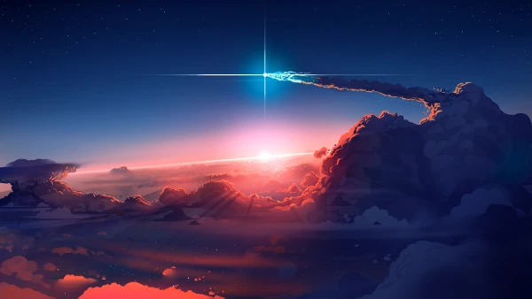 4k天空壁纸 - 云 - 太阳 - 星星「哲风壁纸」