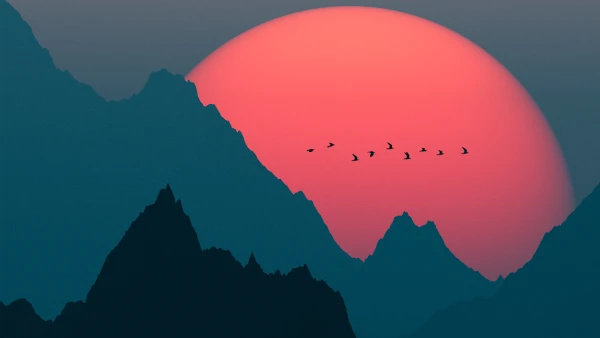 4k太阳壁纸 - 山 - 插图 - 景观「哲风壁纸」