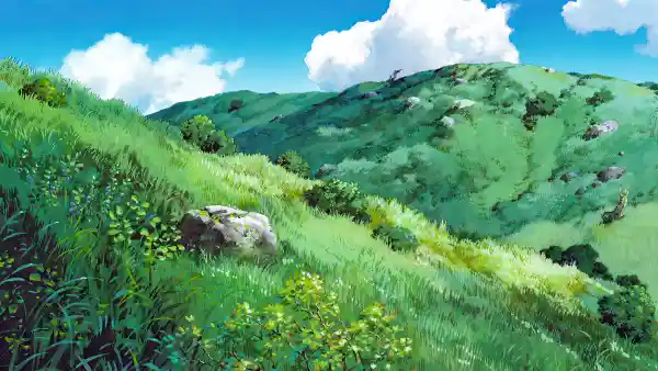 4k丘陵壁纸 - 云 - 山 - 草「哲风壁纸」