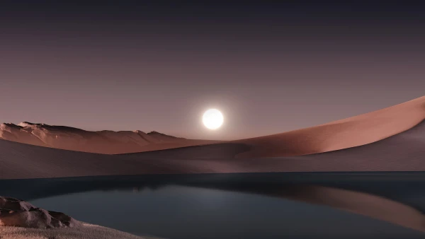 4k反射壁纸 - 水 - 天空 - 太阳「哲风壁纸」