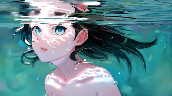 4k数字艺术壁纸 - 水底少女 - 动漫泳池女孩 - wallpaper「哲风壁纸」 4k数字艺术壁纸 - 水底少女 - 动漫泳池女孩 - wallpaper「哲风壁纸」