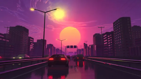 4k城市壁纸 - 车 - 天空 - 太阳「哲风壁纸」 4k城市壁纸 - 车 - 天空 - 太阳「哲风壁纸」