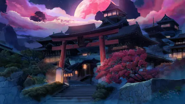 4k城堡壁纸 - 云 - 夜晚 - 夜景「哲风壁纸」