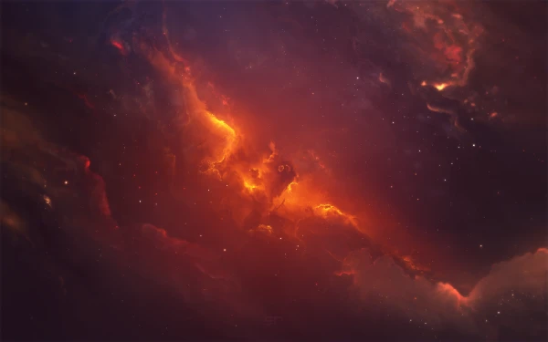 4k宇宙壁纸 - 星云 - 橙子 - 空间「哲风壁纸」