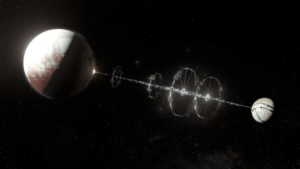 4k卡戎壁纸 - 星星 - 月亮 - 空间「哲风壁纸」