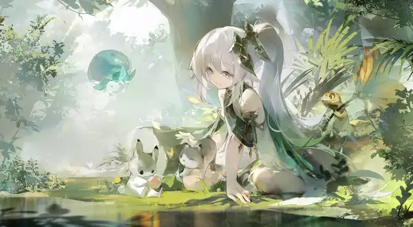 4k动物壁纸-尖耳朵与星眼-动漫女孩热门的壁纸「哲风壁纸」