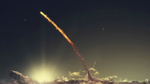 4k天空壁纸 - 星星 - 火箭 - 空间「哲风壁纸」