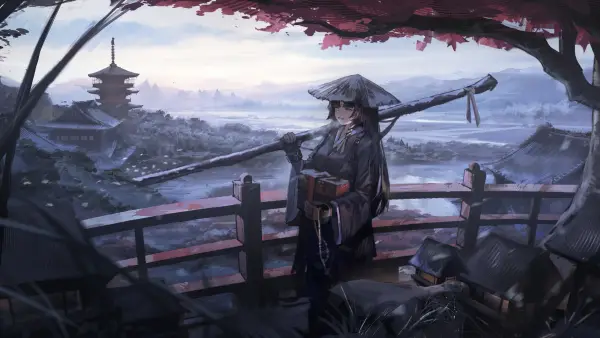 4k树叶壁纸 - 雪 - 动漫女孩 - 明日方舟「哲风壁纸」 4k树叶壁纸 - 雪 - 动漫女孩 - 明日方舟「哲风壁纸」