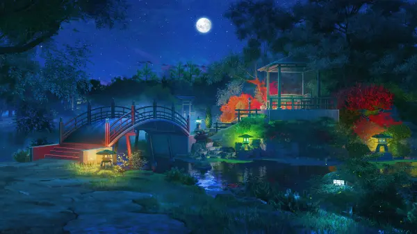 4k4K壁纸 - 树 - 桥 - 水「哲风壁纸」